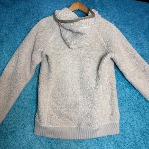 The North Face Women’s Full Zip Fleece Jacket Coat Size L Off White Polyester - Picture 12 of 15